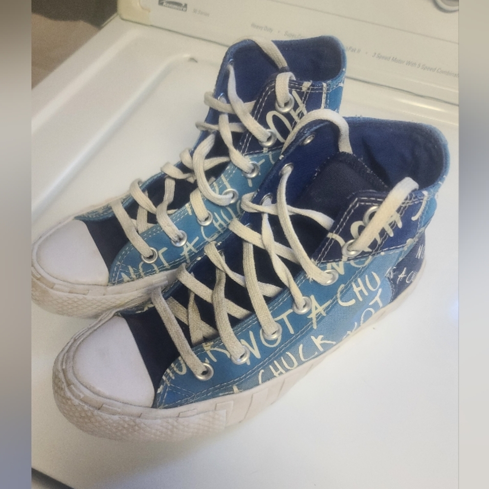 Converse UNT1TL3D Youth/Womens Navy and White High-Tops